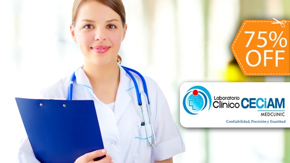 [Image: ¡Paga $12 en vez de $48 por Exámenes de Laboratorio a Elección entre Perfil de Rutina de Colesterol, Triglicéridos, Glucosa y Más o Perfil Laboral con VDRL, Baciloscopía, General de Heces y Orina y Más en Laboratorio Clínico Ceciam-Medclinic!m]