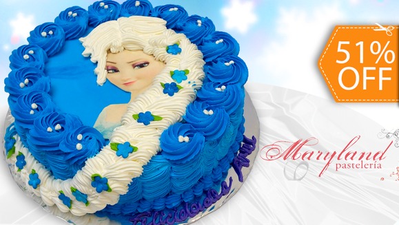 [Image: ¡Paga $22 en lugar de $44.95 por Pastel Redondo de 40 Porciones con Relleno Premium + Decoración con Fotografía o Imagen Impresa en Papel de Arroz de Maryland!m]