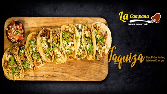 [Image: ¡Paga $10 en Lugar de $20.97 por Parrillada para 2 o Taquiza de 15 Tacos + 2 Bebidas + 2 Postres + 2 Cafés!m]