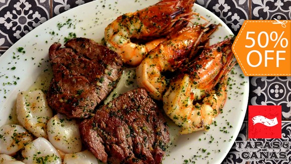 [Image: ¡Paga $15 y Consume $30 en Todo el Exquisito Menú de Tapas y Cañas!m]