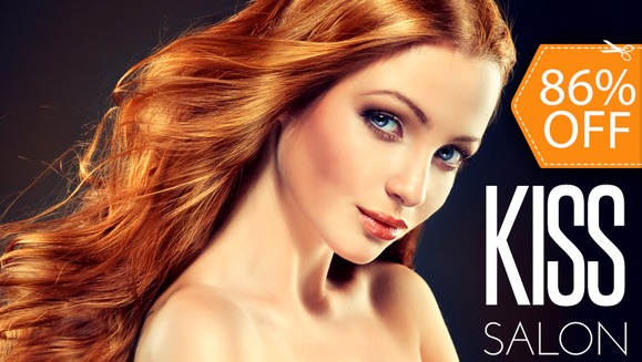 [Image: ¡Paga $18 en lugar de $125 por Tinte Completo, Retoque o Mechas Balayage, Californianas, Tradicionales o Baby Lights + Lavado Spa + Tratamiento de Botox Capilar + Tratamiento de Argán + Planchado, Secado u Ondas y Más en KISS Salon!m]