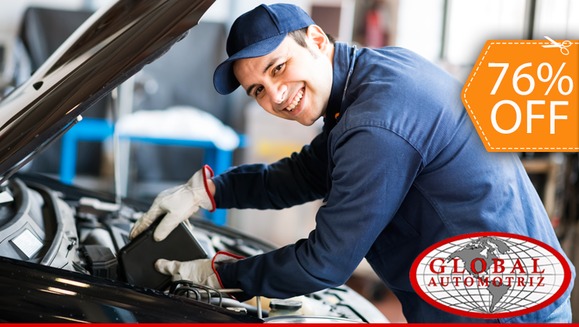 [Image: ¡Paga $23 en lugar de $95 por Cambio de 4/4 de Aceite 20W50 o 10W30 + Filtro de Aceite + Inspección de Fugas + Limpieza de Frenos + Scanner Computarizado + Carwash Completo + Revisión de 28 Puntos y Más en Global Automotriz!m]