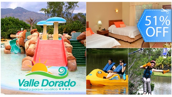 [Image: ¡Paga Q559 en lugar de Q1,140 por Estadía de 2 Días y 1 Noche para 2 Adultos y 2 Niños + Desayunos + Ingresos al Parque Acuático + Tickets de Canopy y Más!m]