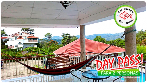 [Image: ¡Paga $20 en Vez de $40 por Day Pass + Parrillada para 2 Personas que Incluye: Uso de la Piscina + Entrada de Yuca Frita o Nachos + 6 Oz. de Lomito + 6 Oz. de Pollo + Chorizos + Casamiento + Papas + Cuajada + Chirmol + Tortillas + 4 Bebidas!m]