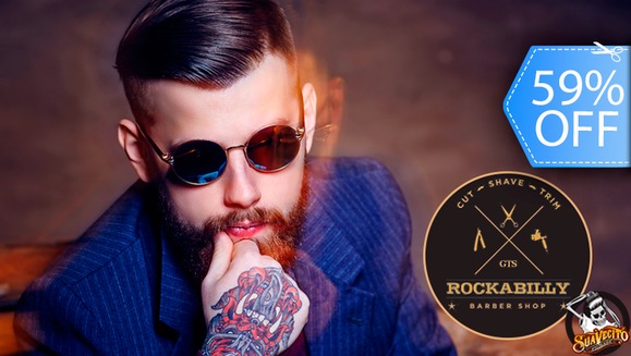 [Image: ¡Paga Q39 en lugar de Q94 por Servicio de Barbería a Elección entre: CABELLO: Corte Personalizado + Peinado + Aplicación de Cera “Suavecito Pomade” ó BARBA: Rasurado, Talle o Corte + Aplicación de Cera o Bálsamo + Aplicación de Vapor y 1 Bebida!m]
