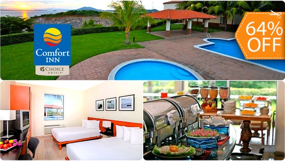 [Image: ¡Paga $47 en lugar de $132 por Estadía de 1 Noche para 2 Personas + 2 Desayunos Tipo Buffet!m]