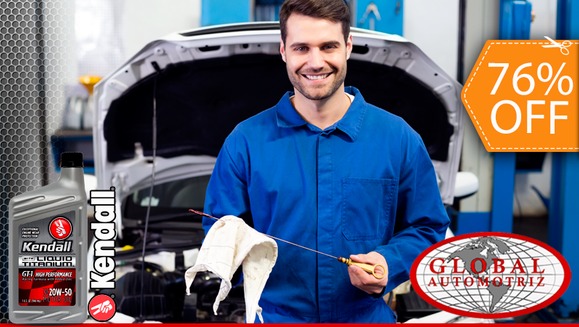 [Image: ¡Paga $23 en lugar de $95 por Cambio de 4/4 de Aceite Kendall 20W50 o 10w30 + Filtro de Aceite + Inspección de Fugas + Limpieza y Ajuste de Frenos + Scanner Computarizado + Revisión de 28 Puntos y Más!m]