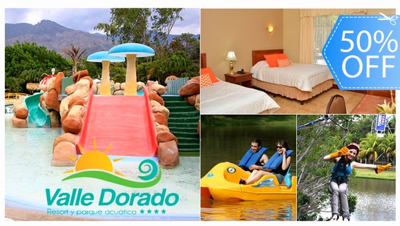 [Image: ¡Paga Q519 en lugar de Q1,040 por Estadía de 2 Días y 1 Noche para 2 en Habitación Doble + Desayunos Chapines + Ingresos al Parque Acuático + Ticket de Canopy y Más!m]