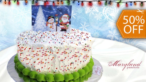 [Image: ¡Paga $15 en vez de $30 por Pastel Navideño de 18 Porciones con Relleno Premium a Elección!m]