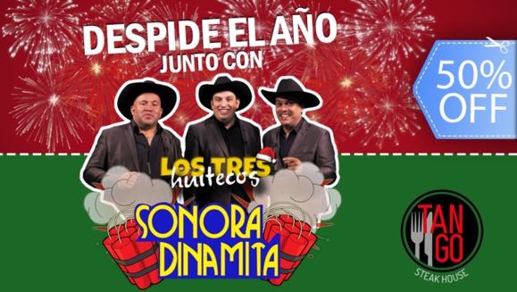 [Image: ¡Paga Q350 en lugar de Q700 por Pase Doble para Show de Fin de Año con la Sonora Dinamita y Los Tres Huitecos + 2 Cervezas Gallo!m]