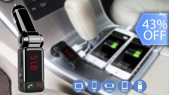 [Image: ¡Paga Q199 en lugar de Q350 por Transmisor Bluetooth FM para Escuchar Música, Contestar Llamadas en el Radio de tu Auto y Cargar hasta 2 Celulares Simultáneamente!m]