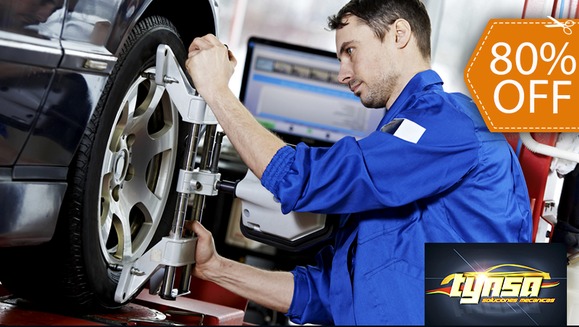 [Image: ¡Paga $12 en lugar de $60 por Alineado de Llantas con Tecnología Láser 3D + Balanceo + Inspección de Muñones + Car Wash Completo + Revisión de 18 Puntos!m]