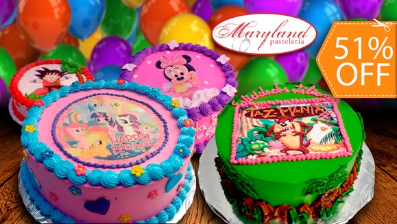 [Image: ¡Paga $22 en lugar de $44.95 por Pastel Redondo de 40 Porciones con Relleno Premium + Decoración con Fotografía o Imagen Impresa en Papel de Arroz!m]