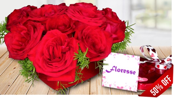 [Image: ¡Paga $19 en lugar de $38 por Hermoso Arreglo en Forma de Corazón Hecho con Rosas Naturales con Colores a Elección! ¡Solo 50 Cupones Disponibles!m]
