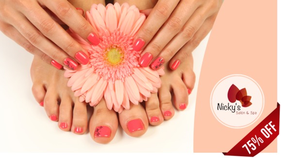 [Image: ¡Paga Q65 en vez de Q260 por Manicure y Pedicure Express con Aplicación de Crema de Chocolate o Naranja + Aplicación de Esmalte en Gel en Manos y Pies con Garantía!m]