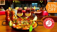 [Imagen:¡Paga $18 en Lugar de $37.90 por 1 Paella de Carnes para 2 Personas + 1 Jarra de Sangría + 1 Orden de Churros Españoles!]