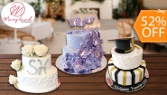 [Imagen:¡Paga $65 en Lugar de $135 por Pastel de 2 Pisos de 60 Porciones con Relleno Premium + Decoración para Boda, 15 Años o Graduación!]