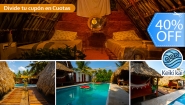 [Imagen:¡Paga Q899 en Vez de Q1,500 por Estadía para 6 Personas en Habitación Familiar con Baño Privado + Cócteles de Bienvenida + Uso de Instalaciones: Tapetes de Playa, Piscina, ¡Hamacas y Más!]