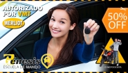 [Imagen:¡Paga $75 en Lugar de $150 por 10 Clases Prácticas en Carro Sedan Estándar o Motocicleta + 5 Clases Teóricas + 1 Clase de Mecánica Básica + 20% de Descuento en Trámite de Licencia en Génesis Merliot!]