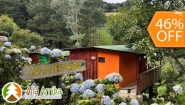 [Image: ¡Paga $57 en Lugar de $105 por 1 Noche en Cabaña para 2 Adultos y 2 Niños o para 3 Adultos + Desayunos + 30 Minutos de Juegos de Mesa + Caminata en Bosque + Visita al Vivero de Hortalizas + Entretenimiento y Más!m]