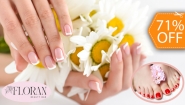 [Image: ¡Paga $13 en Lugar de $45 por Set de Uñas Acrílicas a Elección: French, Cover o Color + Manicure Express + Pedicure Express con Esmaltado Permanente!m]