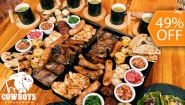 [Image: ¡Paga $49 en Lugar de $95.95 por Parrillada Hasta para 6 con: 1 Lb de Carne de Res + 1 Lb de Pollo + 1 Lb de Costilla + 6 Chorizos + 6 Medias Papas + 6 Medios Elotes + Acompañamientos: Casamiento, Chirmol, Cebolla Curtida, Tortillas y Más!m]