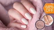 [Image: ¡Paga $13 en Lugar de $40 y Alarga tus Uñas con la Técnica Soft Gel + Manicure Express + Aplicación de Esmalte Permanente en Manos y Pies!m]