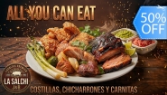 [Image: ¡Fin de Semana de All You Can Eat! ¡Paga Q150 en Lugar de Q300 por Buffet de Exquisitas Delicias Para 1 Persona, Incluye: Chicharrones, Carnitas, Costillas, Chiles Rellenos, Tacos, Acompañamientos y Postres!m]