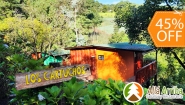 [Image: ¡Paga $60 en Lugar de $110 por 1 Noche en Cabaña para 2 Adultos y 2 Niños o para 3 Adultos + Desayunos Continentales + 30 Minutos de Juegos de Mesa + Caminata en Bosque + Visita al Vivero de Hortalizas + Entretenimiento y Más!m]