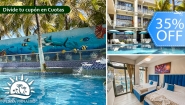 [Image: ¡Tu Escapada al Paraíso Está Aquí! ¡Paga Q819 en Lugar de Q1,260 por Estadía de 2 Días y 1 Noche Hasta Para 4 Personas en Monterrico: Habitación Twin Standard + 2 Desayunos + Piscinas + Playa Privada + Jacuzzi y Más.m]