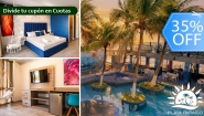 [Image: ¡Paga Q1,495 en Lugar de Q2,300 por Estadía de 2 Días y 1 Noche Para 2 Personas en Monterrico: Habitación Deluxe King + 2 Desayunos + 2 Almuerzos +  2 Cenas + 2 Mini Snacks + 2 Bebidas de Bienvenida + Piscinas + Playa y Más!m]