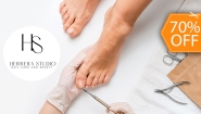 [Image: ¡Paga $18 en Lugar de $60 por 2 Pedicures Clínicos + Servicio a Elección entre: 2 Masajes de Vibroterapia o 2 Esmaltados Semipermanente!m]