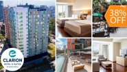 [Image: ¡Vacaciones de Lujo en la Ciudad de Guatemala! ¡Paga $110 en Lugar de $176.87 por Estadía en Clarion Hotel &amp; Suites: Suite Deluxe Doble Hasta Para 2 Adultos y 2 Niños + 2 Desayunos y Más! ¡Solo 13 Cupones Disponibles!m]