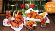 [Image: ¡Flying Wings Para 2! ¡Paga $15.99 en Lugar de $28.45 Por 7 Alitas + 7 Boneless + Beer Onion Rings + 2 Bebidas a Elección, entre: Soda, Té o Limonada!m]