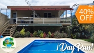 [Image: ¡Un Día Diferente! ¡Paga $30 en Lugar de $50 por Day Pass Para 2 Personas en Villa Oasis Verde, Salcoatitán, Sonsonate + 2 Almuerzos + Merienda + Uso de Instalaciones: Piscina, Jardines, Canopy y Más!m]